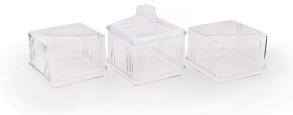 Set cutii de depozitare, 6 bucati Kareakrlk Transparent 10x10x49.5 cm