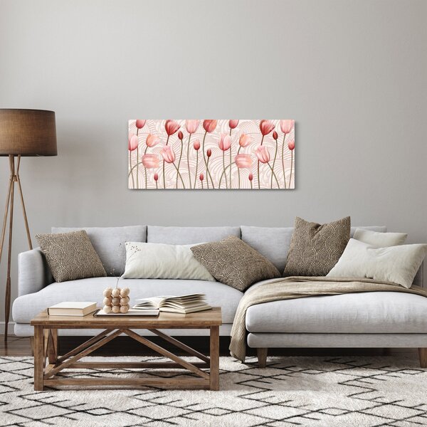 Tablou - Lalele roz (120x50 cm)