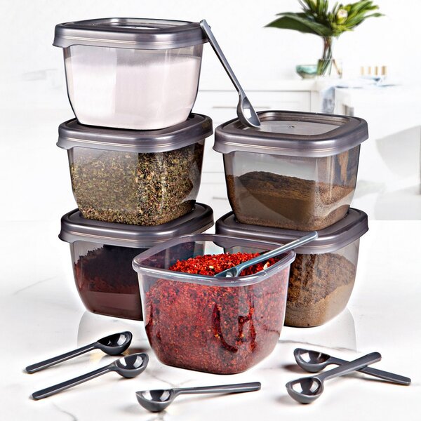 Set 6 recipiente alimentare , UnicUtil, Elegant Versatile, Antracit