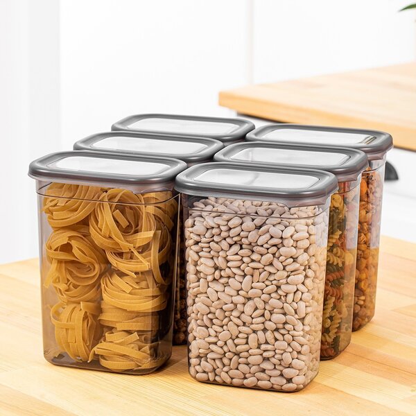 Set 6 recipiente alimentare , UnicUtil, Durable Premium, Antracit