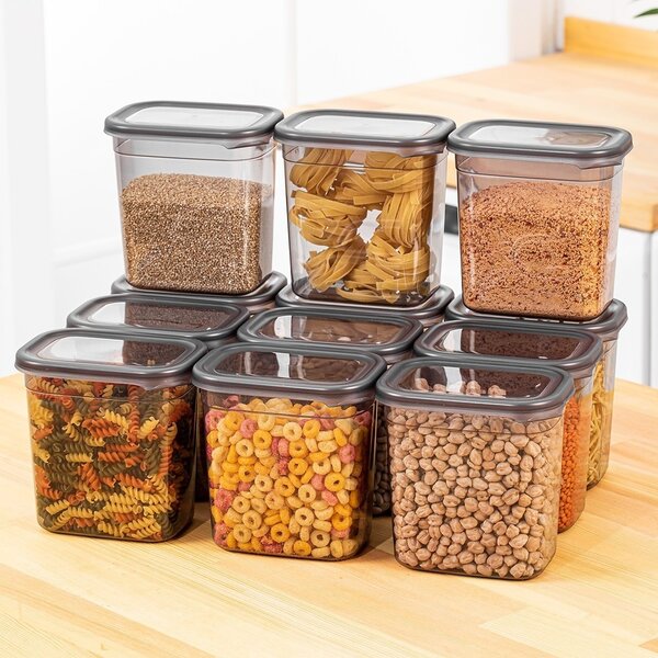 Set 12 recipiente alimentare , UnicUtil, Versatile Durable, Antracit