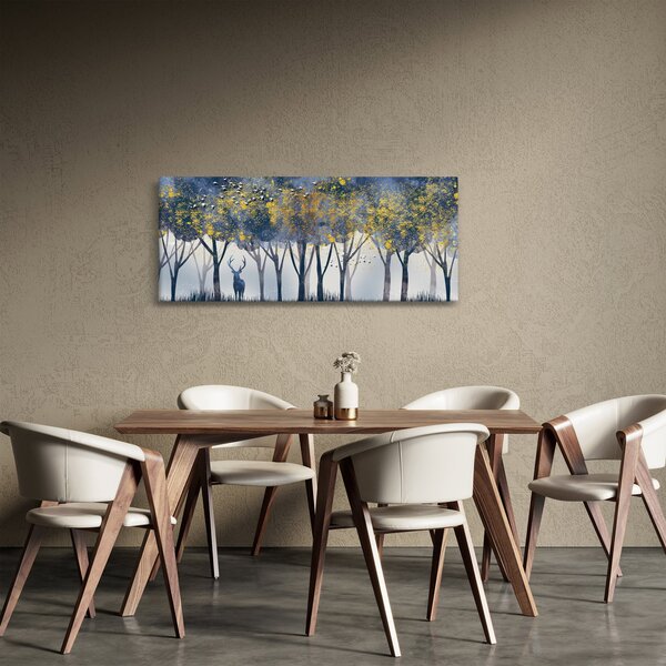 Tablou cerbul în pădure (120x50 cm)