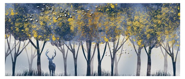 Tablou cerbul în pădure (120x50 cm)