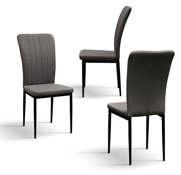 SET 6 Scaune Alto, tesatura ,structura metalica - GRI - STANDARD