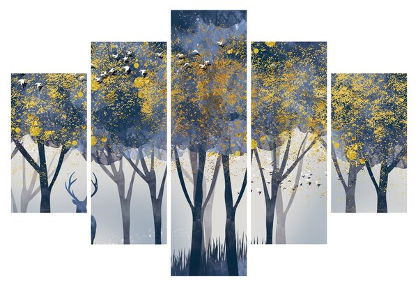 Tablou cerbul în pădure (150x105 cm)