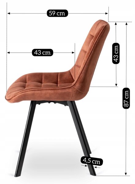 Scaun sufragerie Roprodocun (roșu rugină) . Promo -13%. 1128993