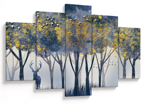 Tablou cerbul în pădure (150x105 cm)