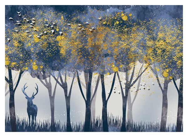 Tablou cerbul în pădure (70x50 cm)