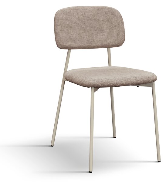 SET 4 Scaune BETO ,tesatura ,structura metalica - BEJ - STANDARD