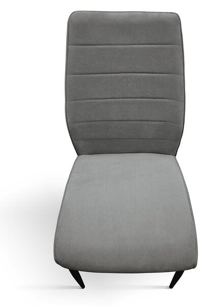 SET 4 Scaune Grig, tesatura, structura metalica - GRI - STANDARD