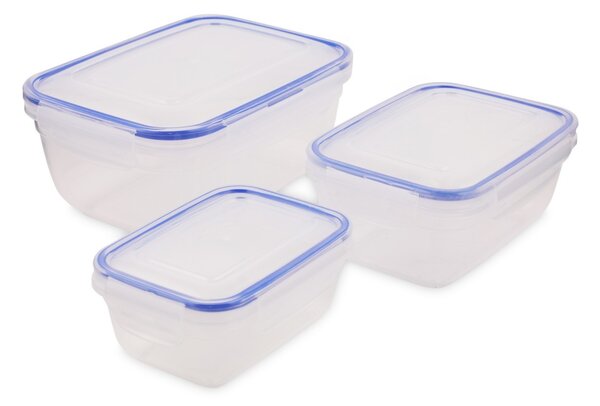 Set 3 caserole plastic , UnicUtil, Stylish Elegant, Transparent