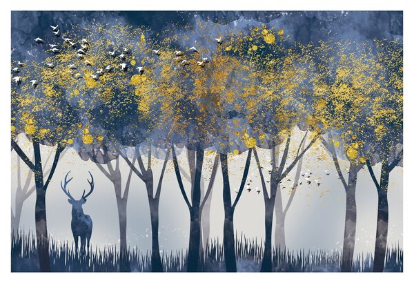 Tablou cerbul în pădure (90x60 cm)