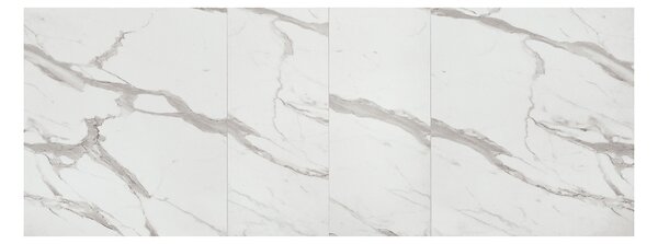 Masă Tifany extensibilă BLAT ALB MARMORAT - 160 cm / 90 cm / h 77 - ALB