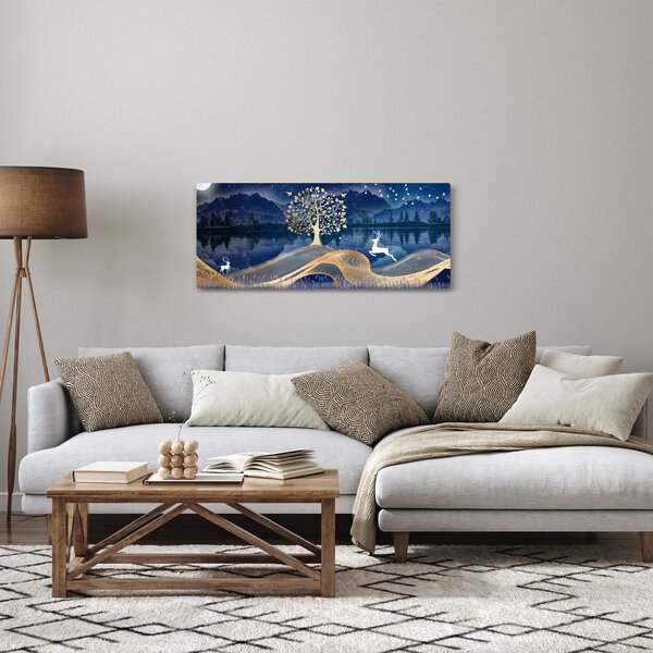 Tablou - Cerbi în luna plină (120x50 cm)