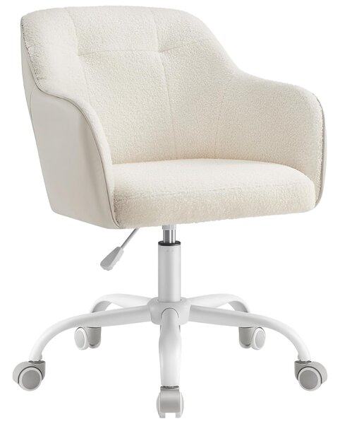 Scaun de birou SABINA, max. 110 kg, alb/bej SongmicsHome