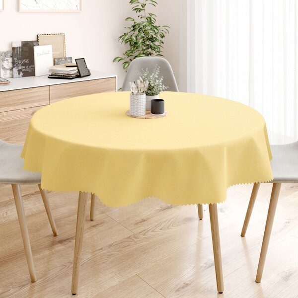 Goldea față de masă teflonată - galben deschis - rotundă Ø 140 cm