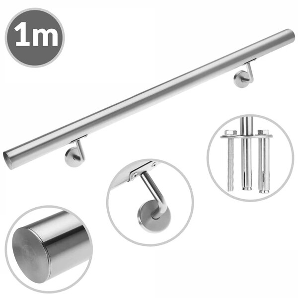 Mâner din oțel inoxidabil CHROME, 4,2×100cm, argintiu Monzana