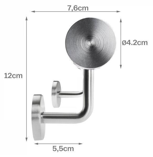 Mâner din oțel inoxidabil CHROME, 4,2×100cm, argintiu Monzana