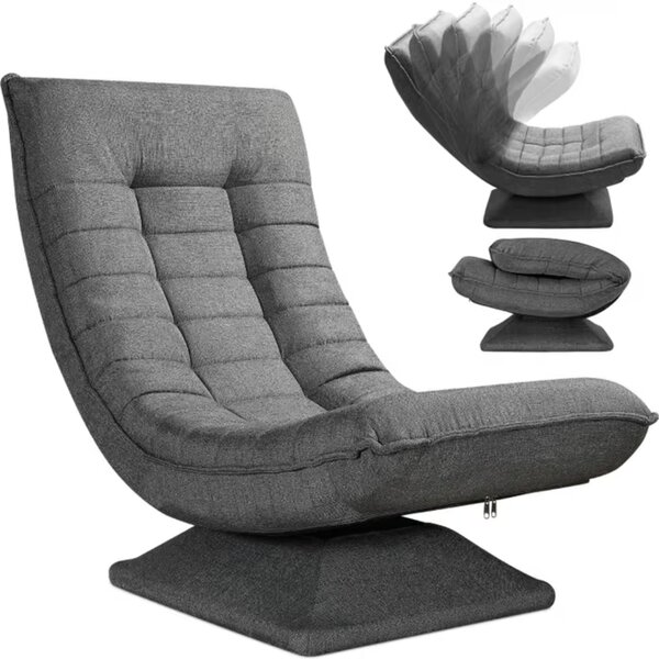 Șezlong ABERDEEN, 87x60x105cm, gri Casaria