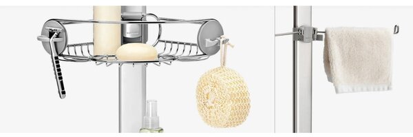 Raft de baie telescopic din metal gri - simplehuman