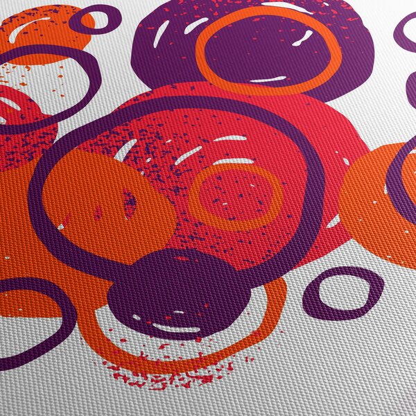 Tablou - Motiv cercuri în culori calde (120x50 cm)