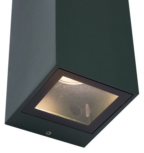 Lampă de perete modernă verde închis cu 2 lumini GU10 70mm IP54 - Baleno