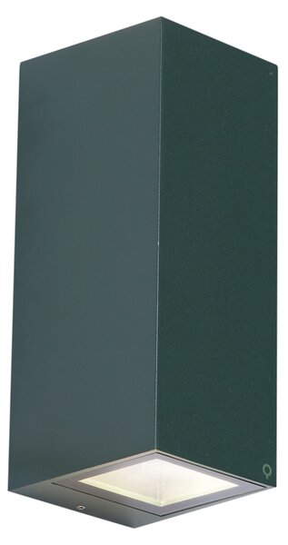 Lampă de perete modernă verde închis cu 2 lumini GU10 70mm IP54 - Baleno