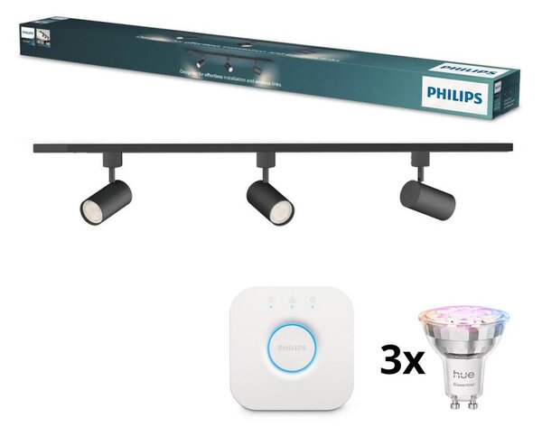Philips - Spot LED dimabil pentru șină EASYLINK HUE, 3x GU10/4,7W/230V + Hue Bridge