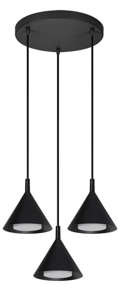 Brilagi - Lampă suspendată pe cablu CONE TRIPLE ROUND 3xGX53/15W/230V negru