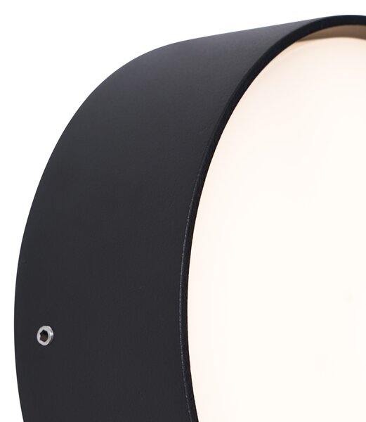 Plafoniere de perete moderne pentru exterior negru incl. LED IP65 - Dop