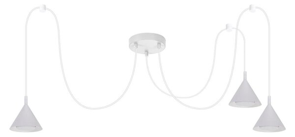 Brilagi - Lustră suspendată pe cablu CONE TRIPLE SPIDER 3xGX53/15W/230V albă