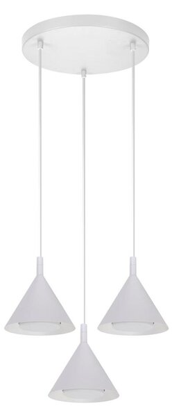 Brilagi - Lustră suspendată pe cablu CONE TRIPLE ROUND 3xGX53/15W/230V albă