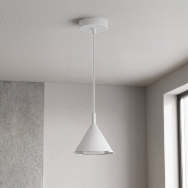 Brilagi - Lampă suspendată pe cablu CONE SINGLE 1xGX53/15W/230V albă