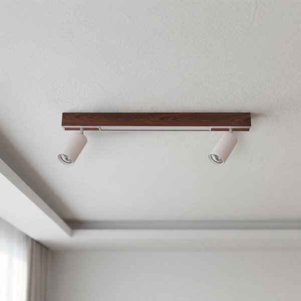 Brilagi - Spot LED SELE 2xGU10/30W/230V + LED/15W alb/decor stejar