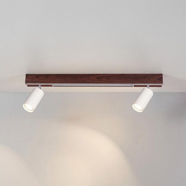 Brilagi - Spot LED SELE 2xGU10/30W/230V + LED/15W alb/decor stejar