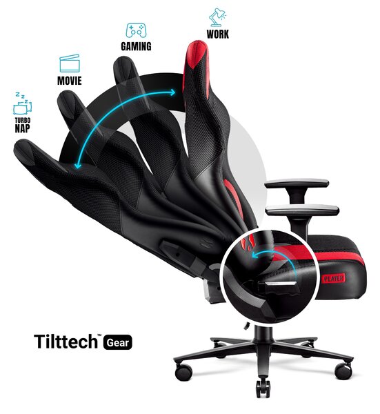 Scaun gaming Diablo X-Player 2.0 din material Normal Size crimson-antracit