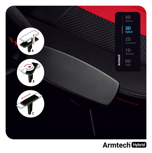 Scaun gaming Diablo X-Player 2.0 din material Normal Size crimson-antracit