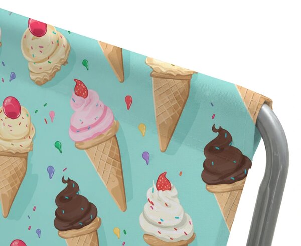 Sezlong de plaja pliabil SAND ICE CREAM, colorat