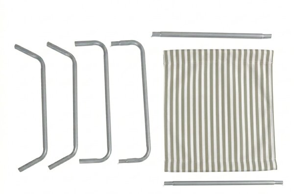 Sezlong plaja pliabil SAND STRIPES, verde