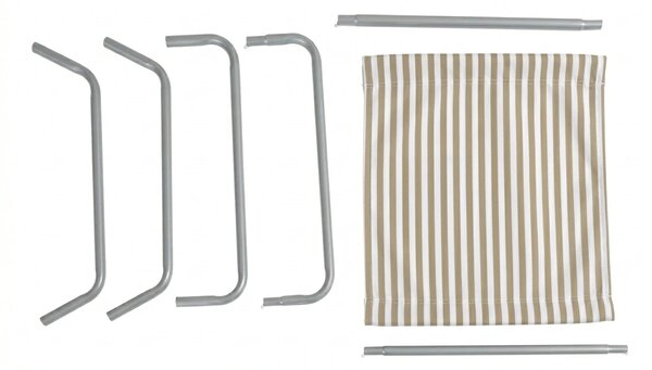 Sezlong pliabil de plaja SAND STRIPES, maro