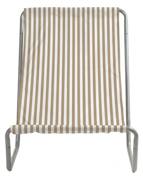 Sezlong pliabil de plaja SAND STRIPES, maro