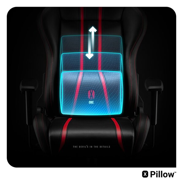 Scaun Gaming Diablo X-One 2.0 Small: Negru-Roșu