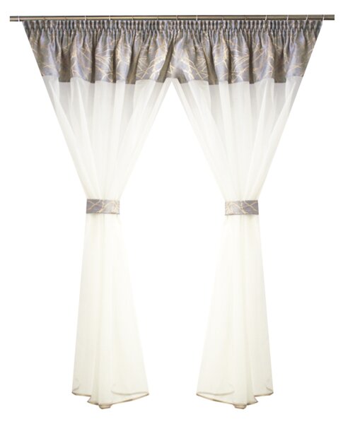 Perdea Velaria bamboo ivoire, 380x157 cm