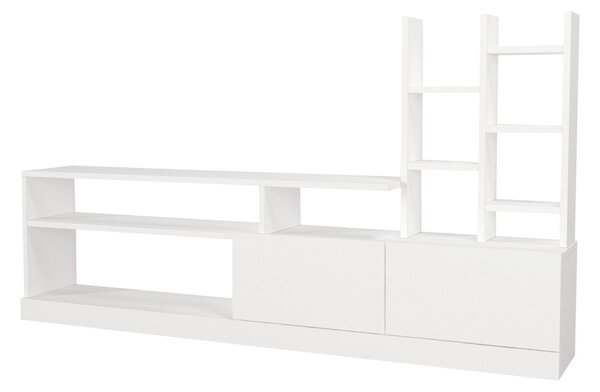 Biblioteca Living UnicUtil,164 x 25 x 91 cm, Alb, front PAL