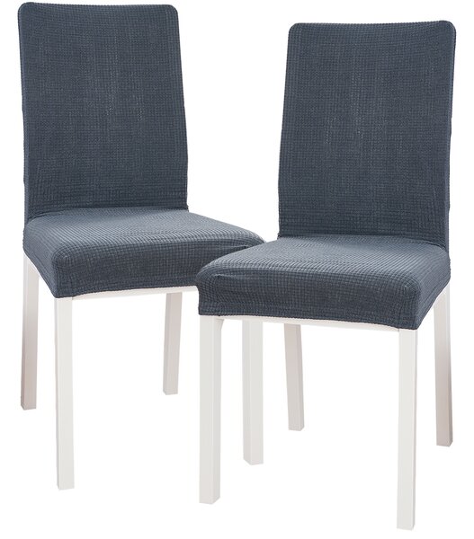 Husă multielastică 4Home, de scaun Magic clean gri închis, 45 - 50 cm, set 2 buc