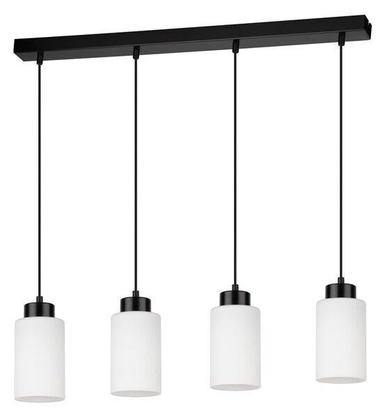 Bosco, lampă suspendată, dulie E27, 4 becuri, 60W, alb-negru