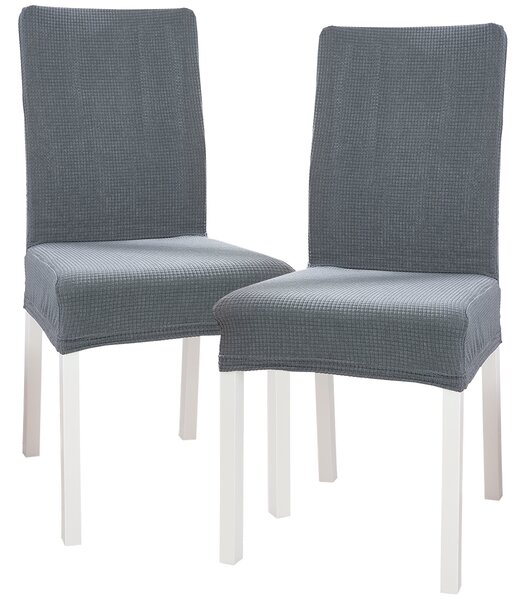 Husă multielastică 4Home, de scaun Magic clean gri deschis, 45 - 50 cm, set 2 buc