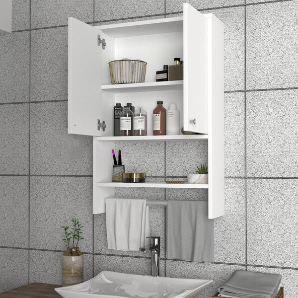 Dulap Organizator pentru Baie UnicUtil, 59 x 20 x 90 cm, Alb