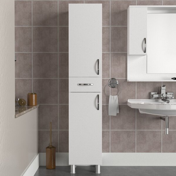 Dulap Organizator pentru Baie/Bucatarie UnicUtil, 35 x 32 x 179 cm, Alb
