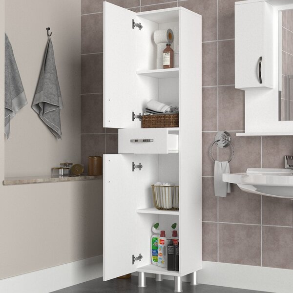 Dulap Organizator pentru Baie/Bucatarie UnicUtil, 35 x 32 x 179 cm, Alb